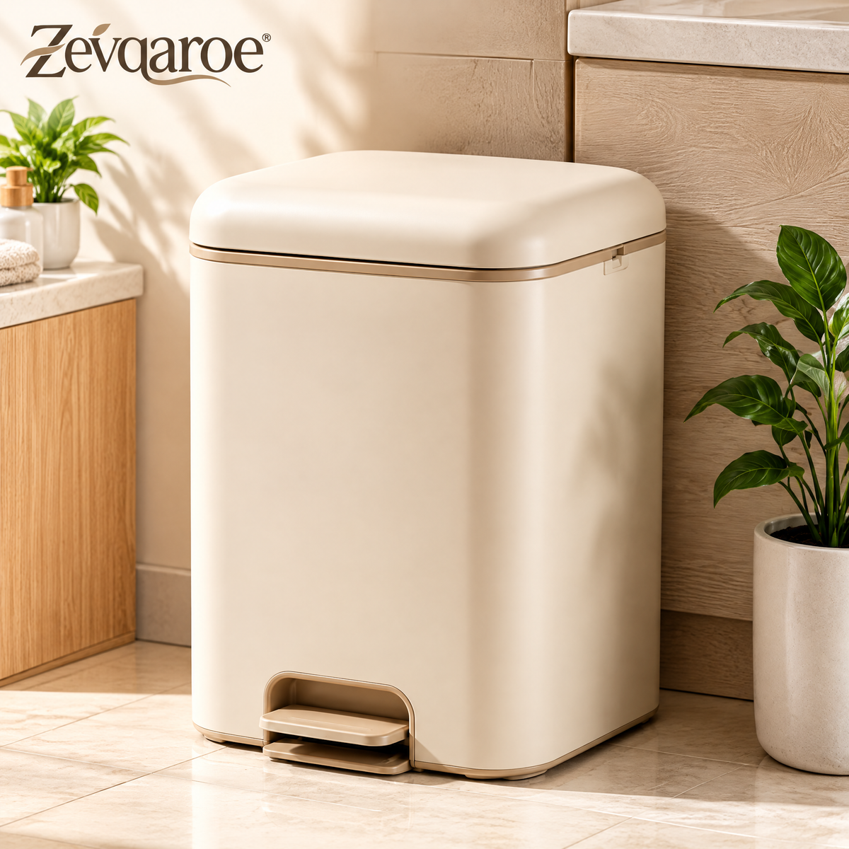 Zevqaroe™ Soft-Close Step Trash Can