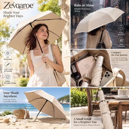 Zevqaroe™ Compact Automatic Folding Umbrella