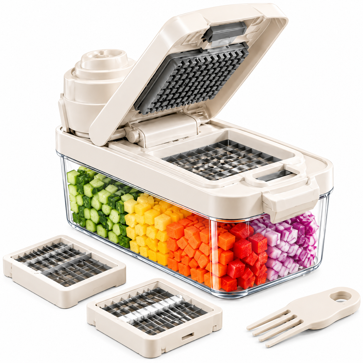 Zevqaroe™ Multi-Function Vegetable Chopper & Dicing System
